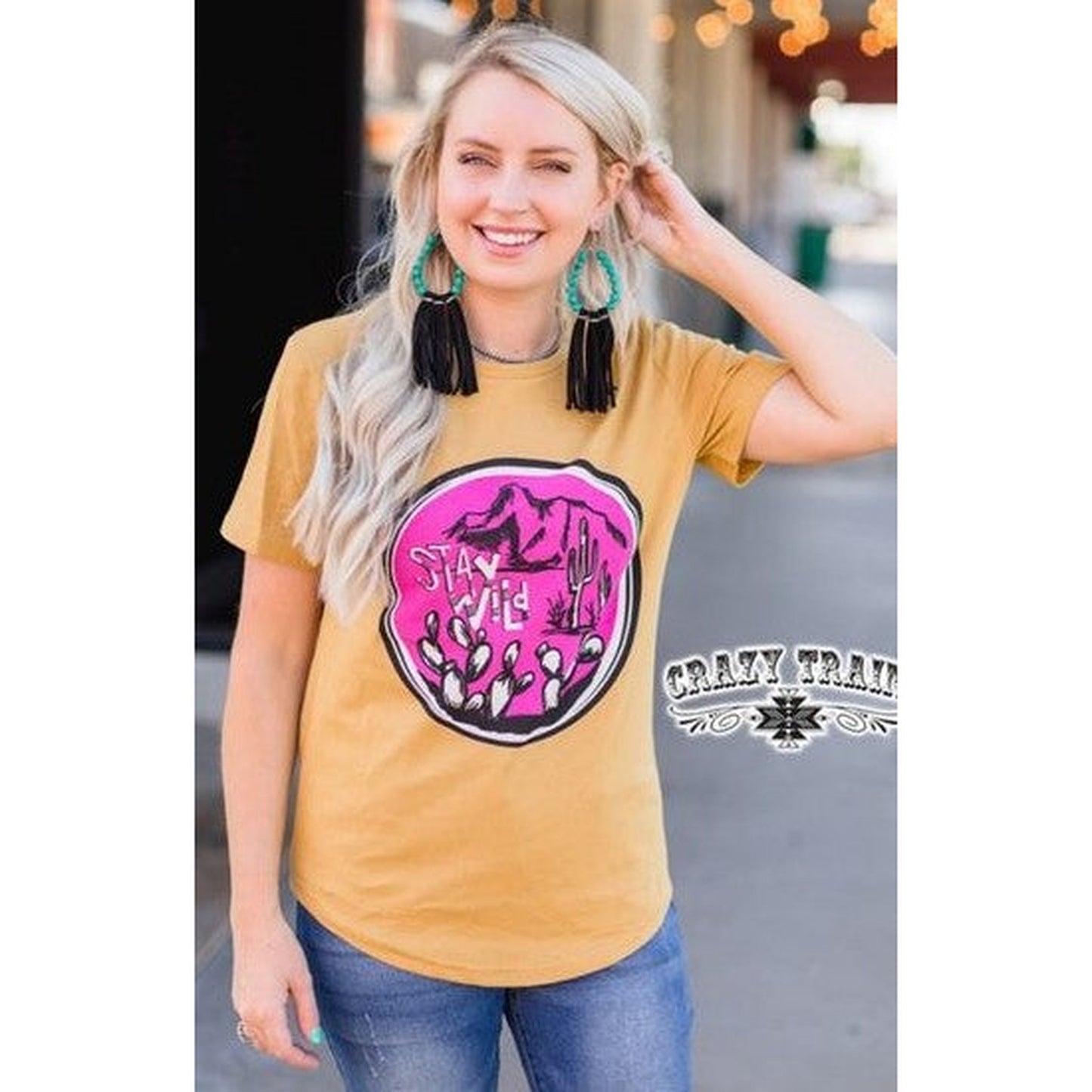 Graphic Mustard Tee