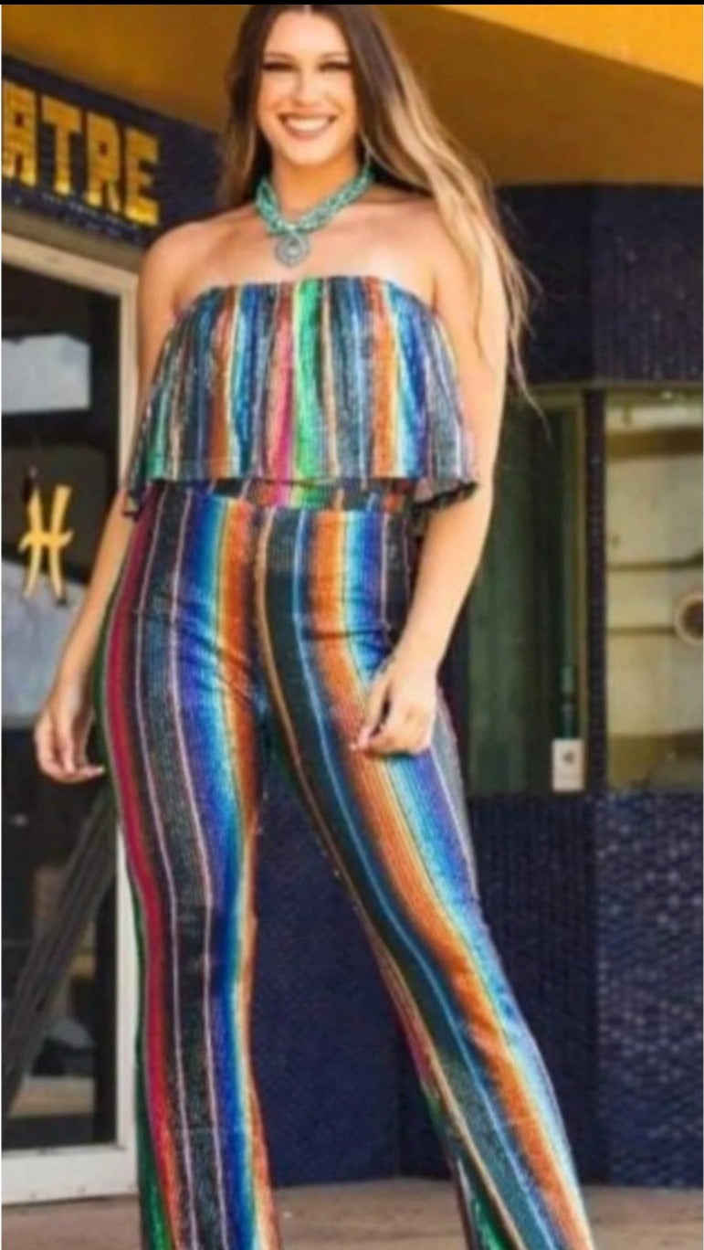 SEQUENCE SERAPE ROMPER