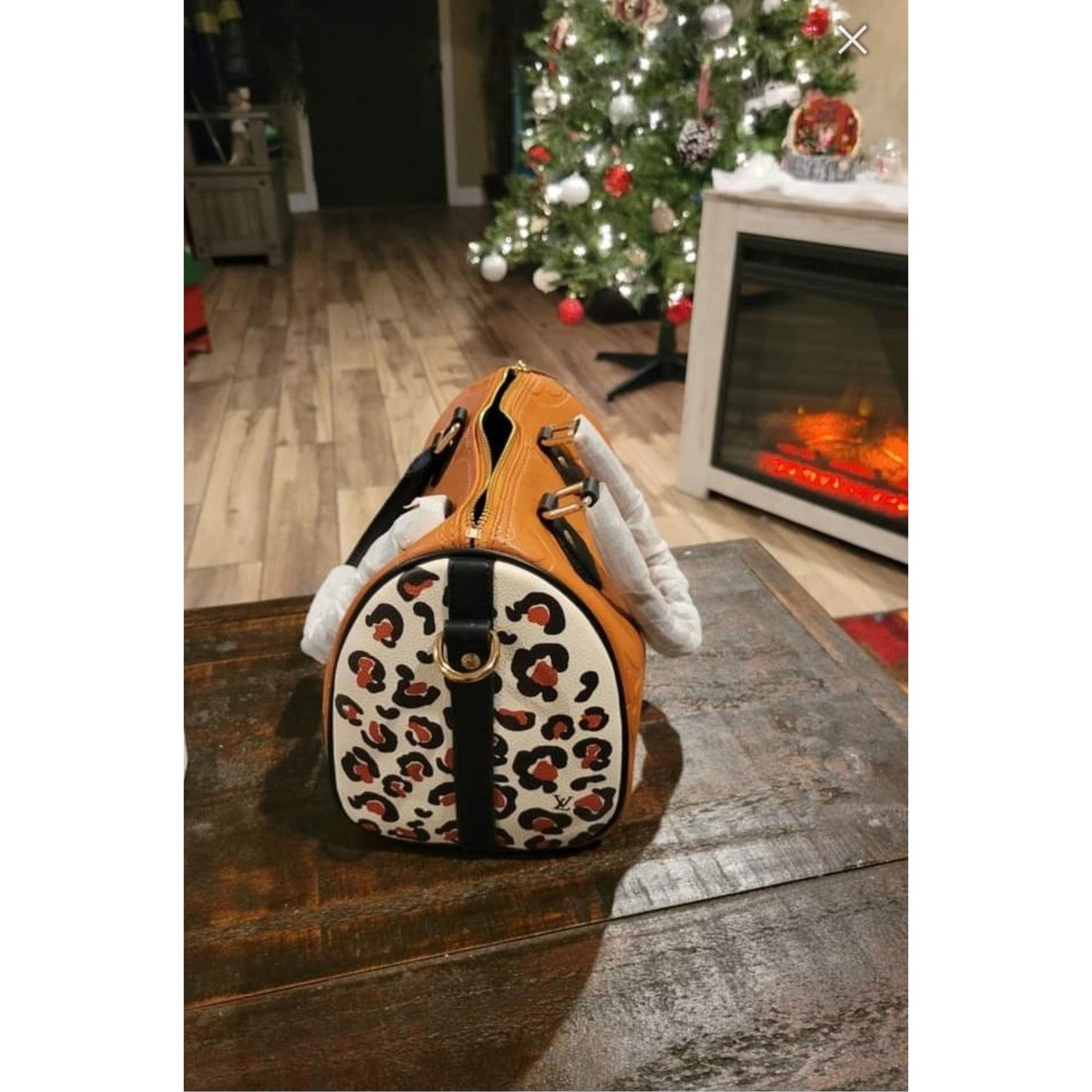 SPEEDY 150 CARMEL EMBOSSED MONO WITH LEOPARD