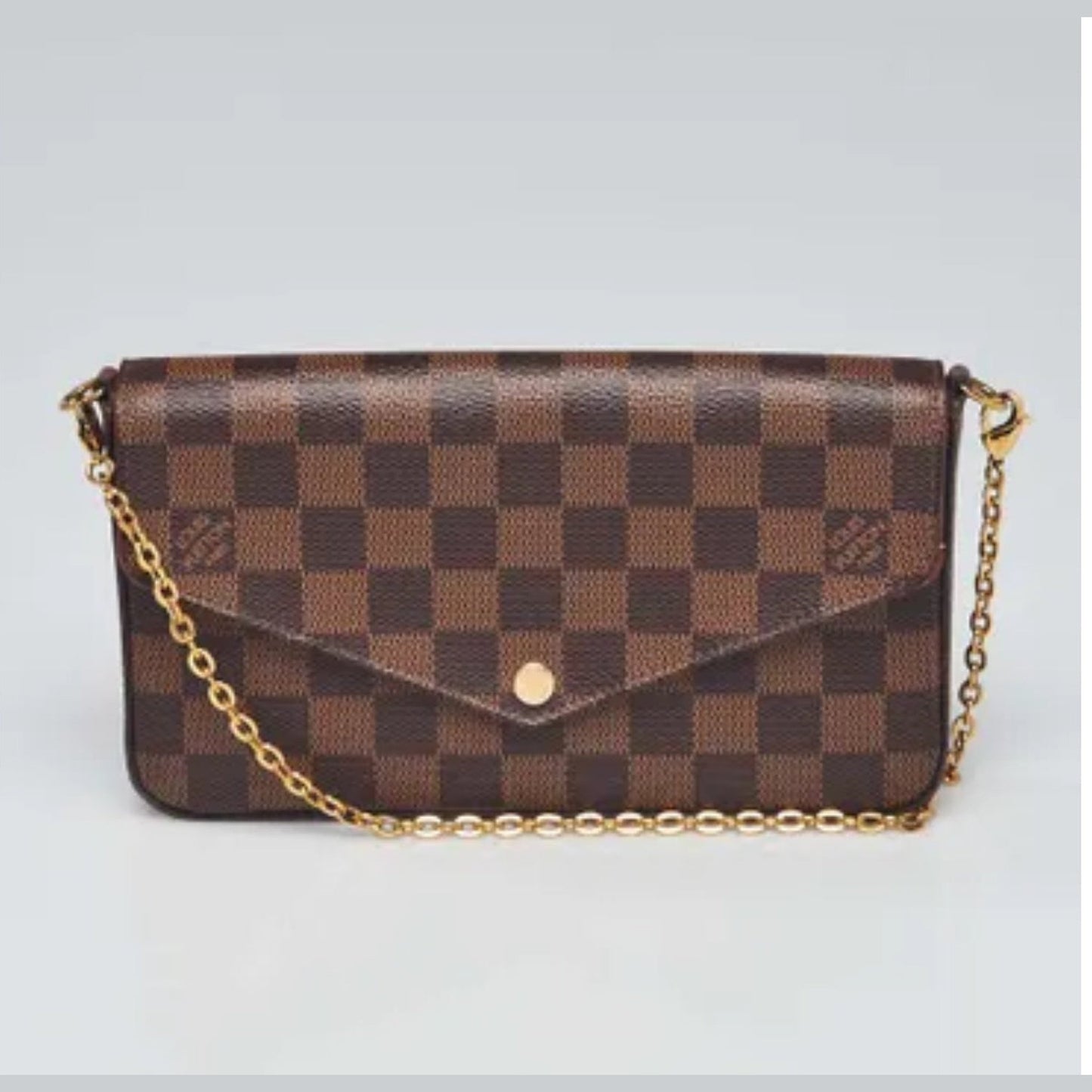 CROSSBODY SMALL BROWN DAMIER W/CHAIN