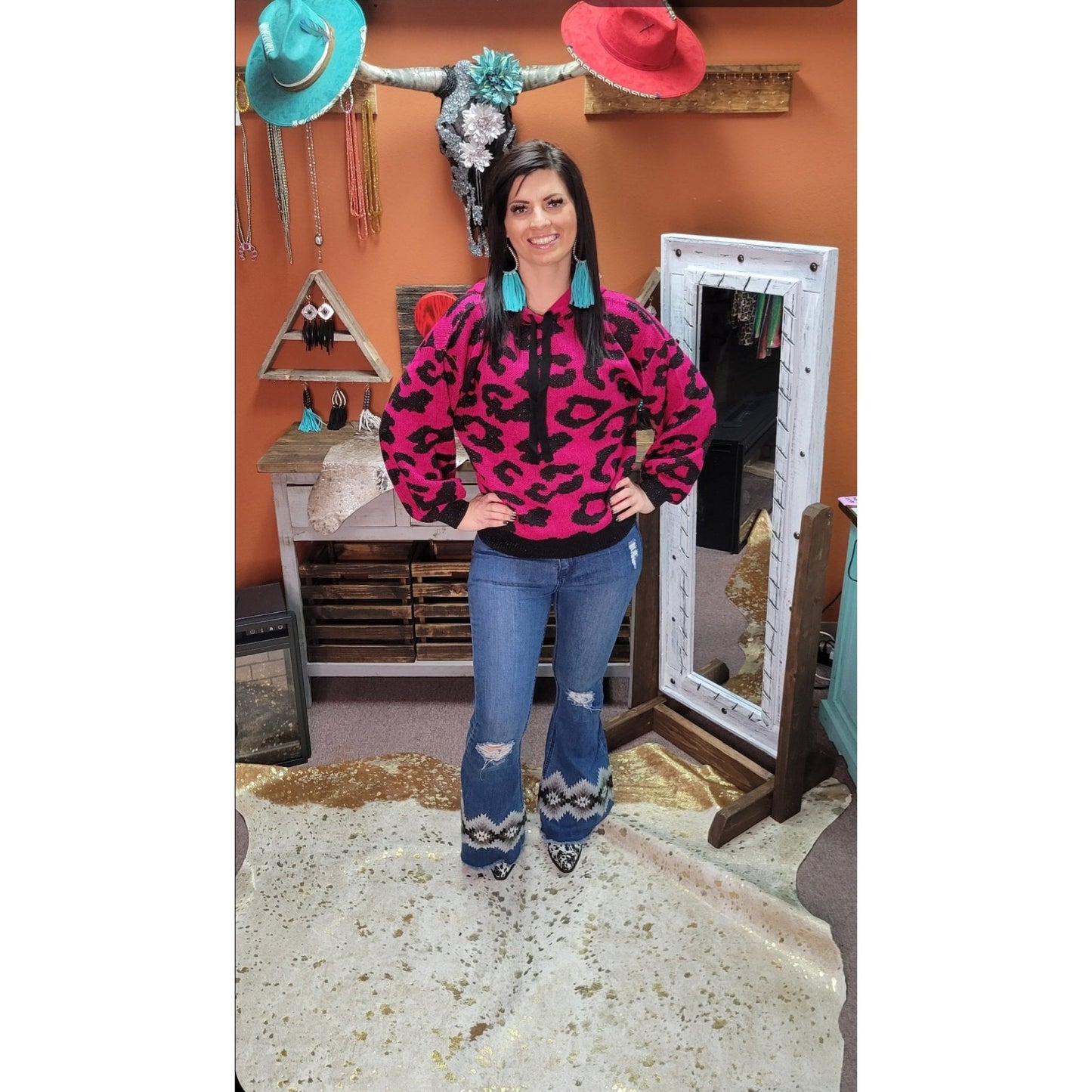 Leopard sparkling sweater