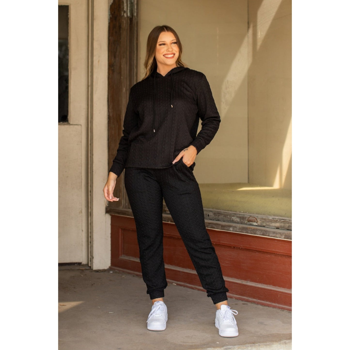 BLACK KNIT JOGGER PANTS OK and how much