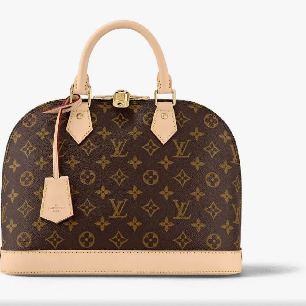 ALMA HANDBAG MONO BROWN W/ LOCK PURSE