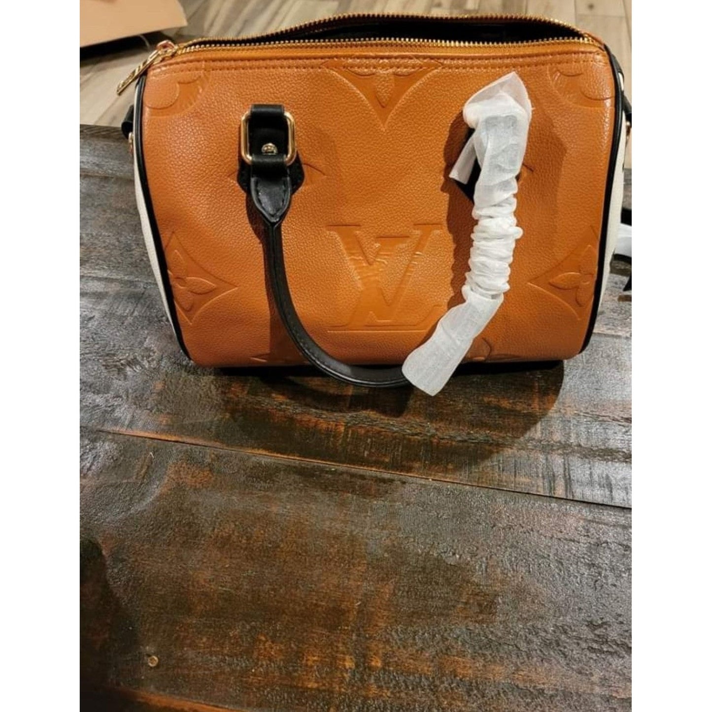 SPEEDY 150 CARMEL EMBOSSED MONO WITH LEOPARD