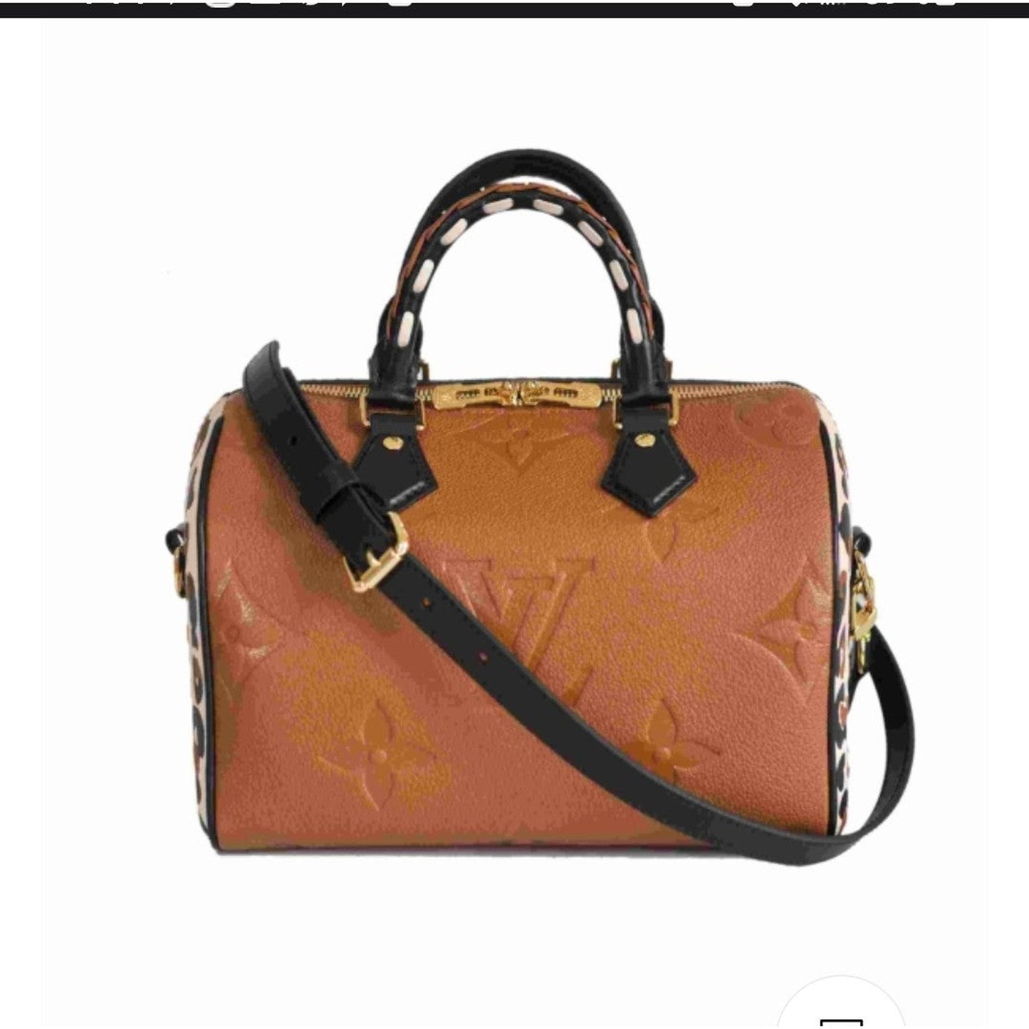 SPEEDY 150 CARMEL EMBOSSED MONO WITH LEOPARD