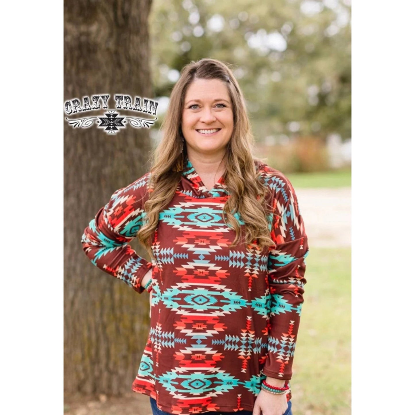 AZTEC MAROON HOODIE