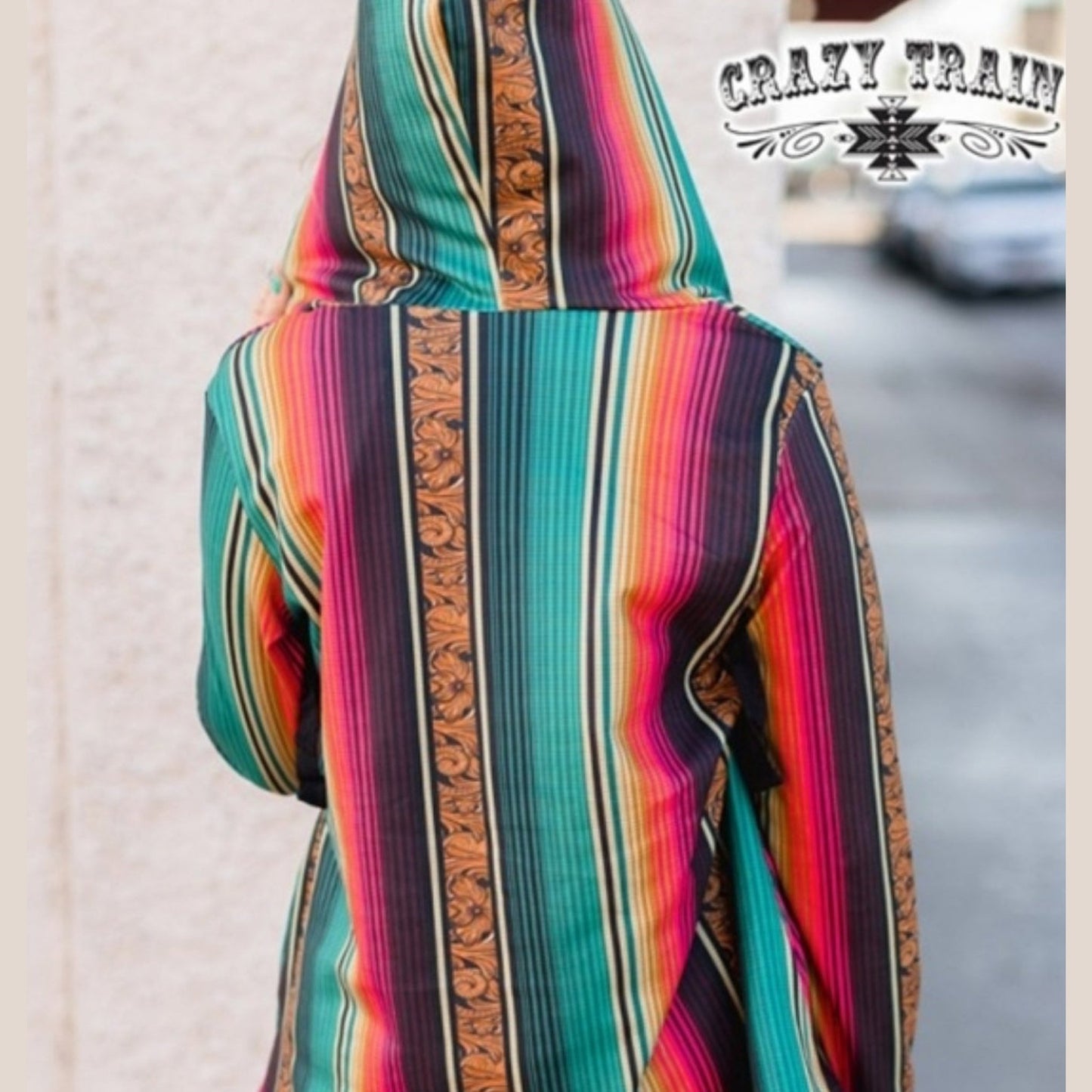 LEATHER LOOK HOODIE