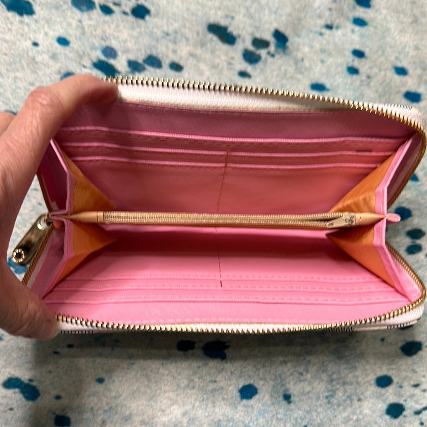 WALLET LONG WHITE DEMIER WITH ZIPPER