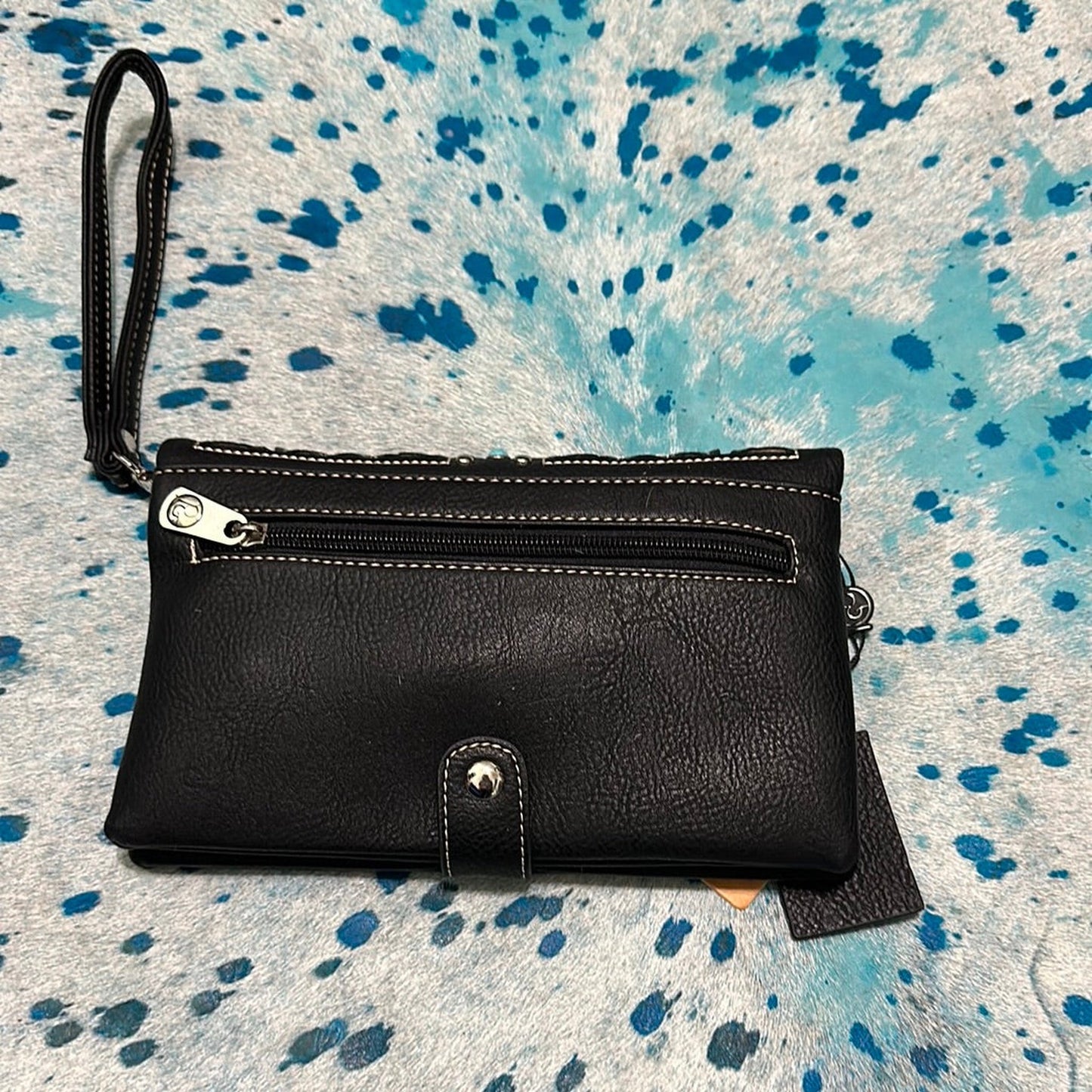 CROSSBODY FOLDED BACK WITH TURQUOISE BEADS