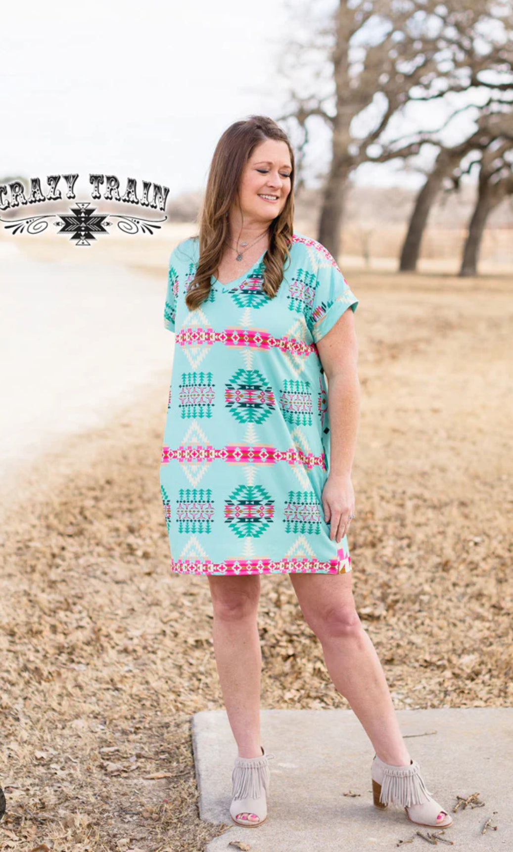 AZTEC EASTER DRESS W/POCKETS