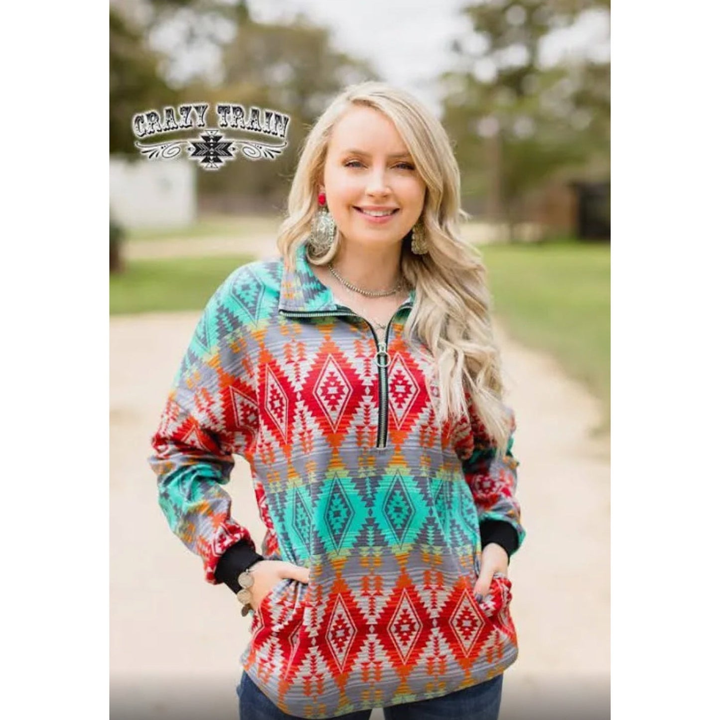 ON FIRE PULLOVER TOP