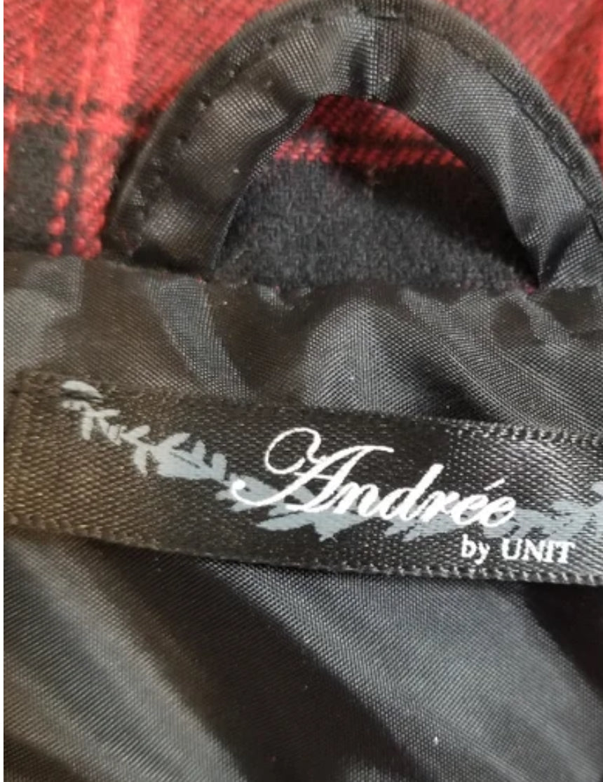 ANDREE BY UNIT PLAID ZIP UP VEST W/POCKETS