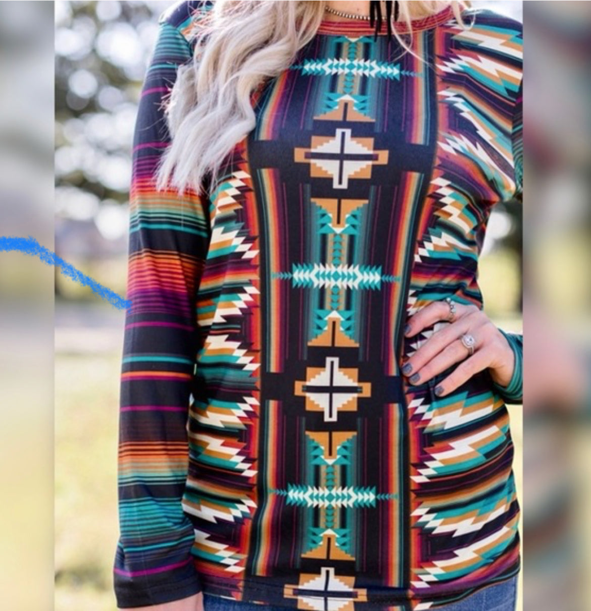 AZTEC WITH STRIPS SO SOFT TOP