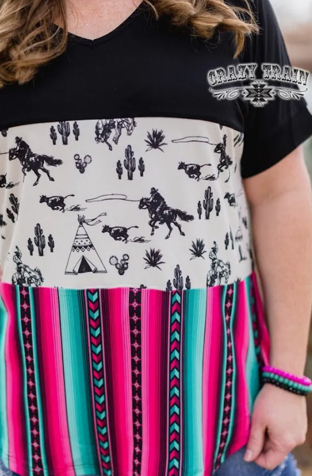 OPEN RANGE TOP W/ BLACK&SERAPE