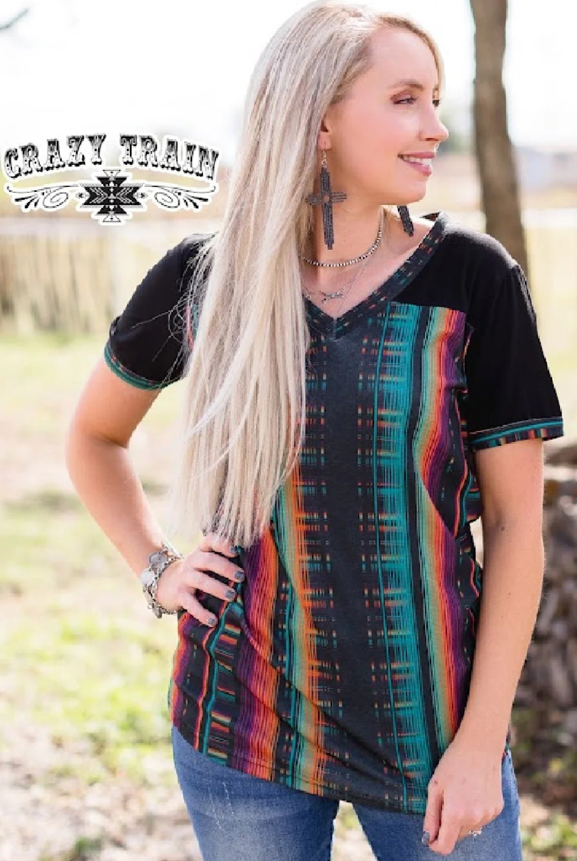 CAMDEN BLACK&SERAPE TOP
