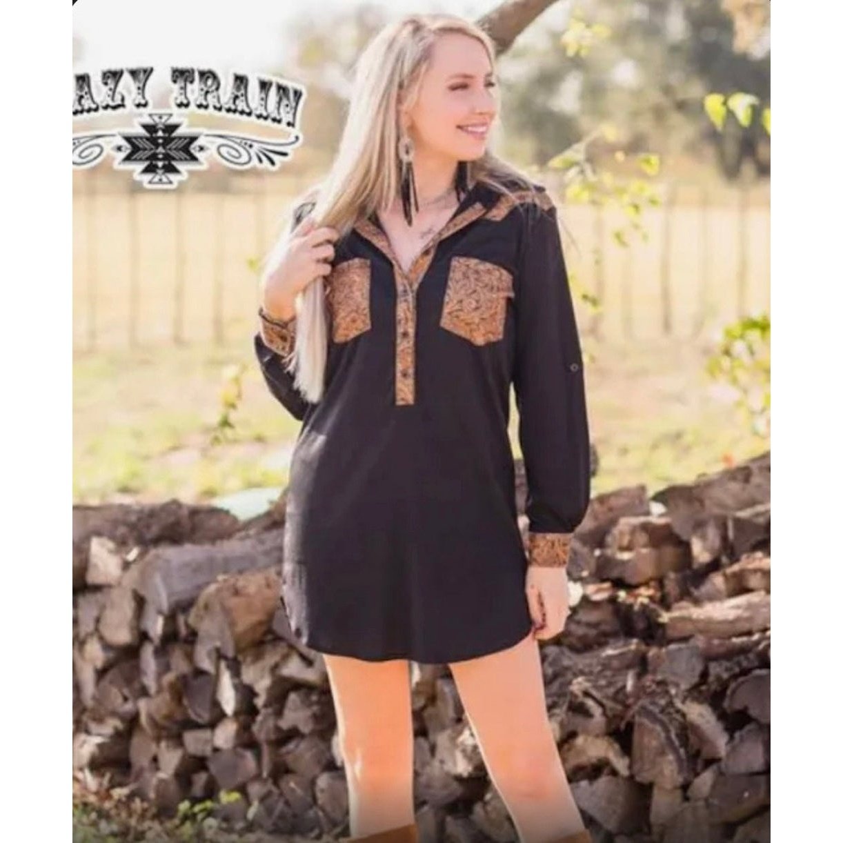 BLACK WESTERN DRESS