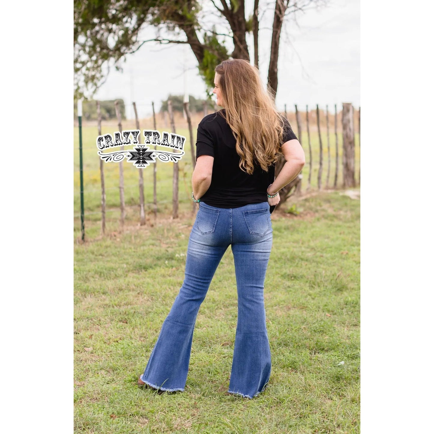 JOLEENE DISTRESSED FLAIR JEANS