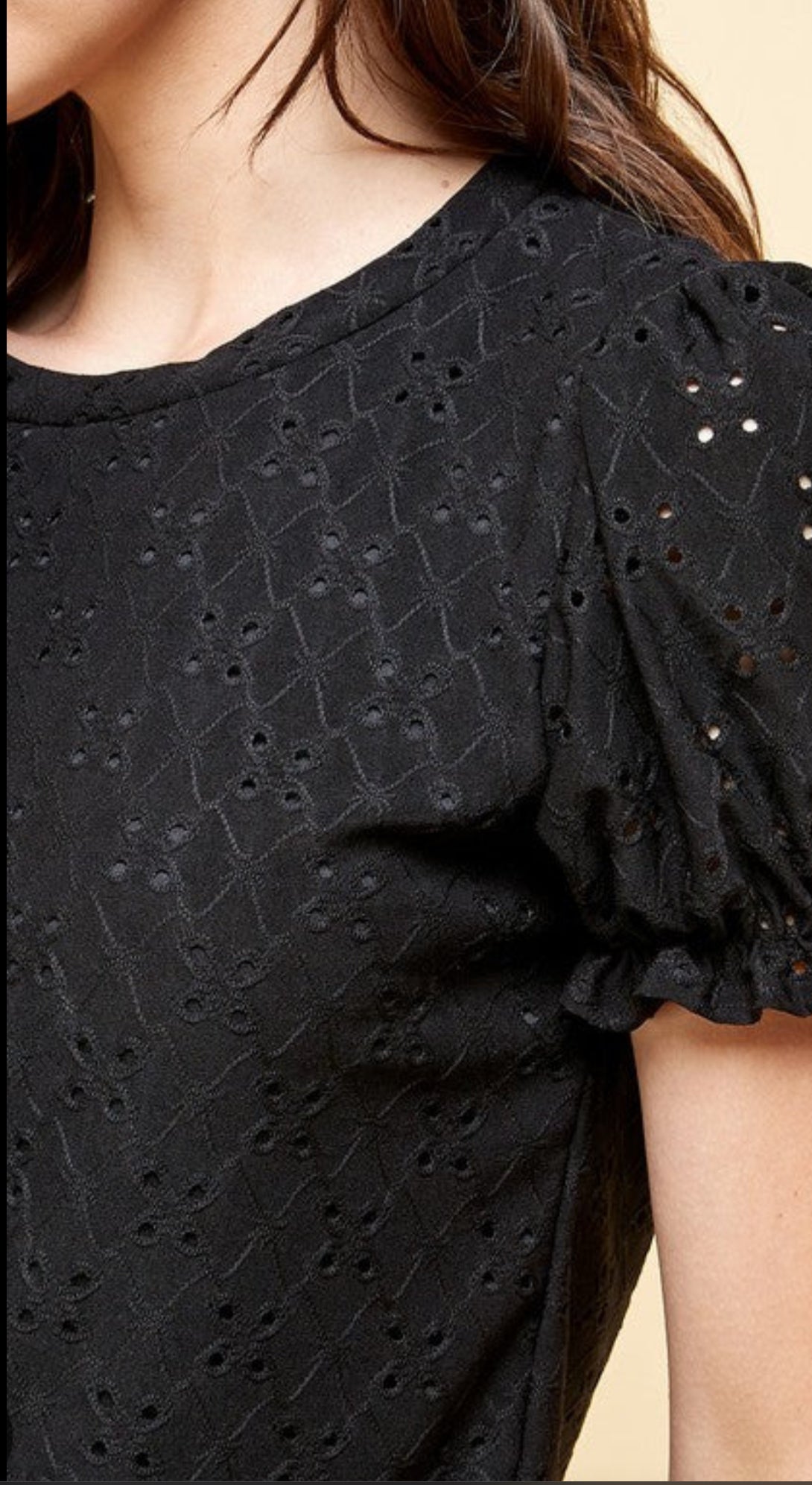 EYELET BLACK TOP LES AMIS