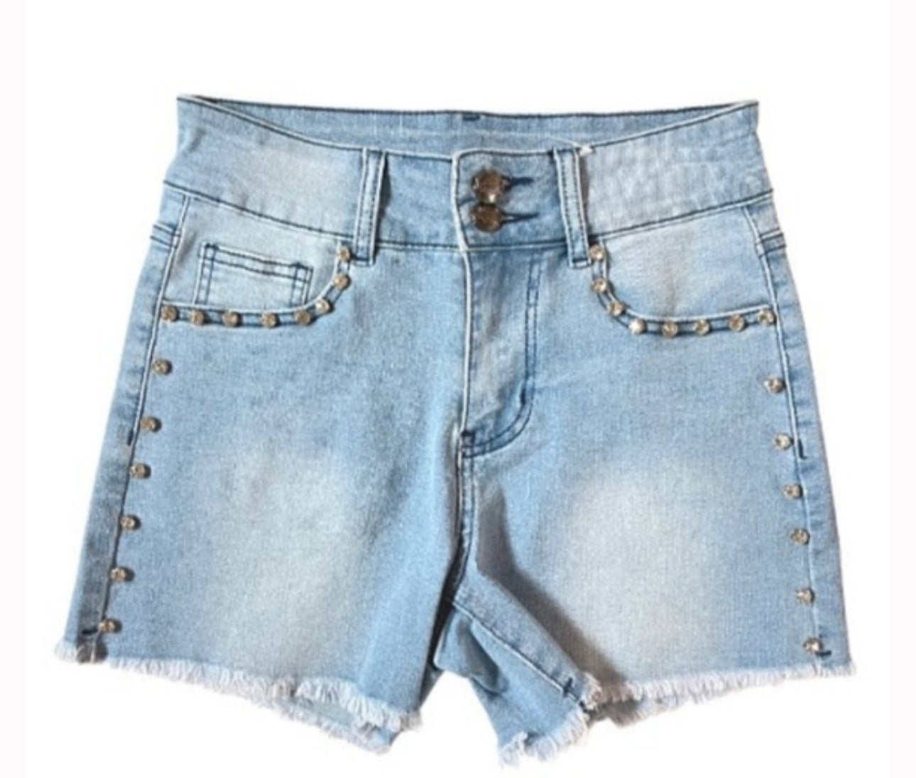 RHINESTONE JEAN SHORTS