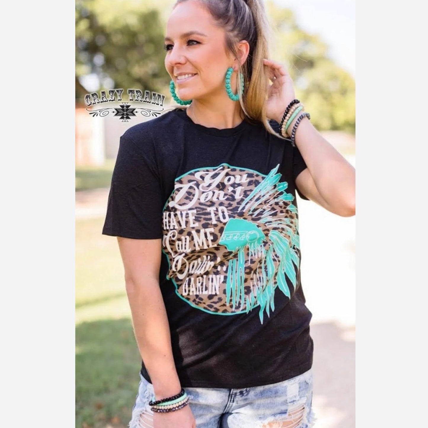 Leopard darlin tee crazy train