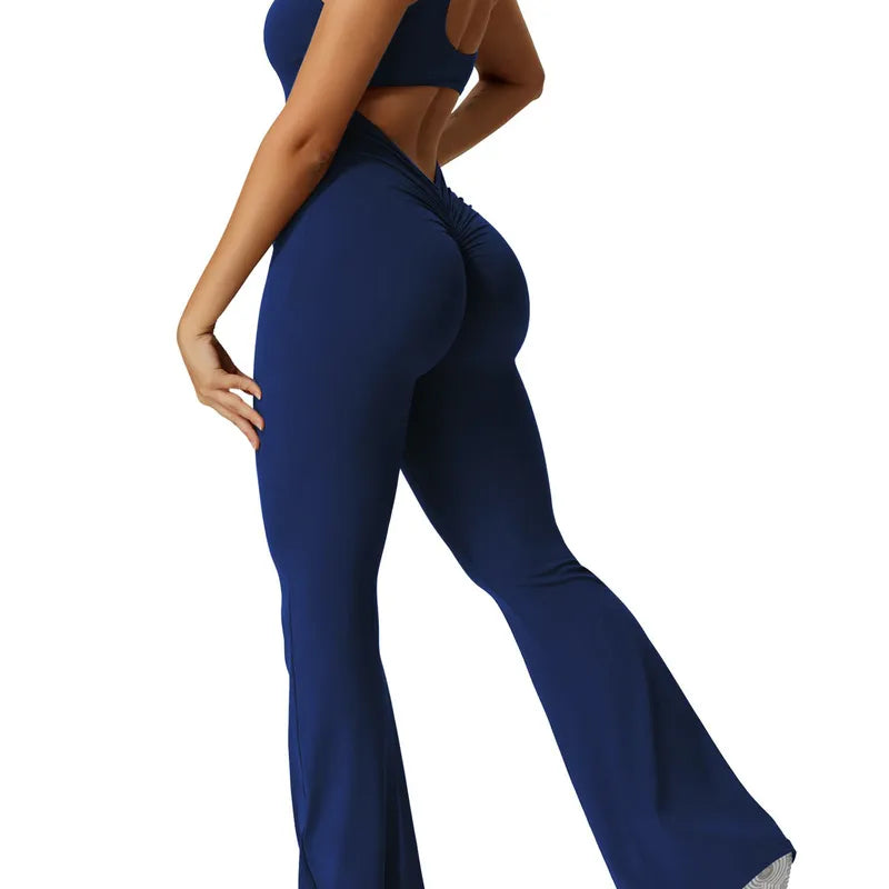 Women's Slim-fit Hip-lifting Jumpsuit Sexy Backless Sports Yoga Clothes
