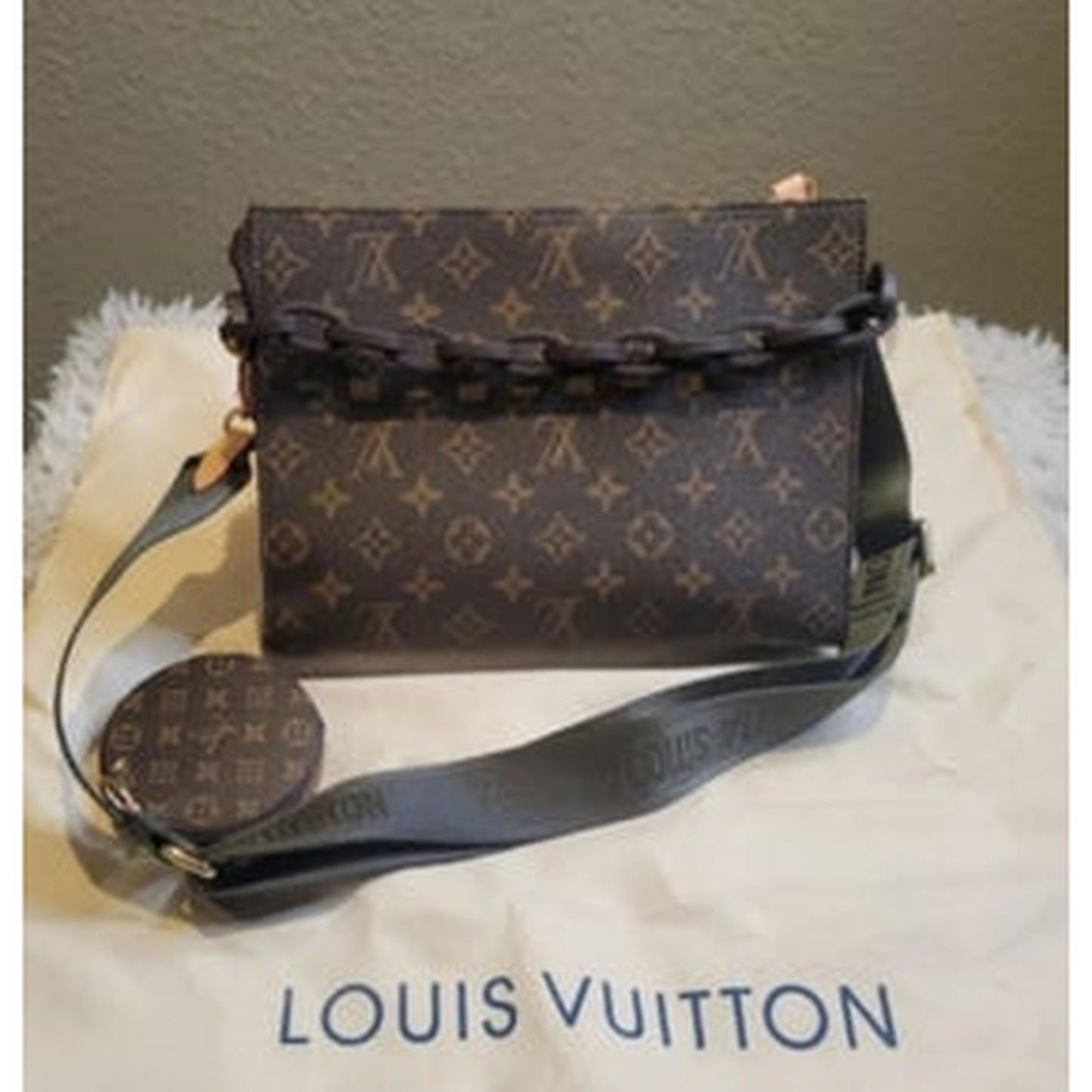 COUSSIN W/ CHAIN 2 IN 1 PM MONOGRAM W/ GUITAR STRAP PURSE