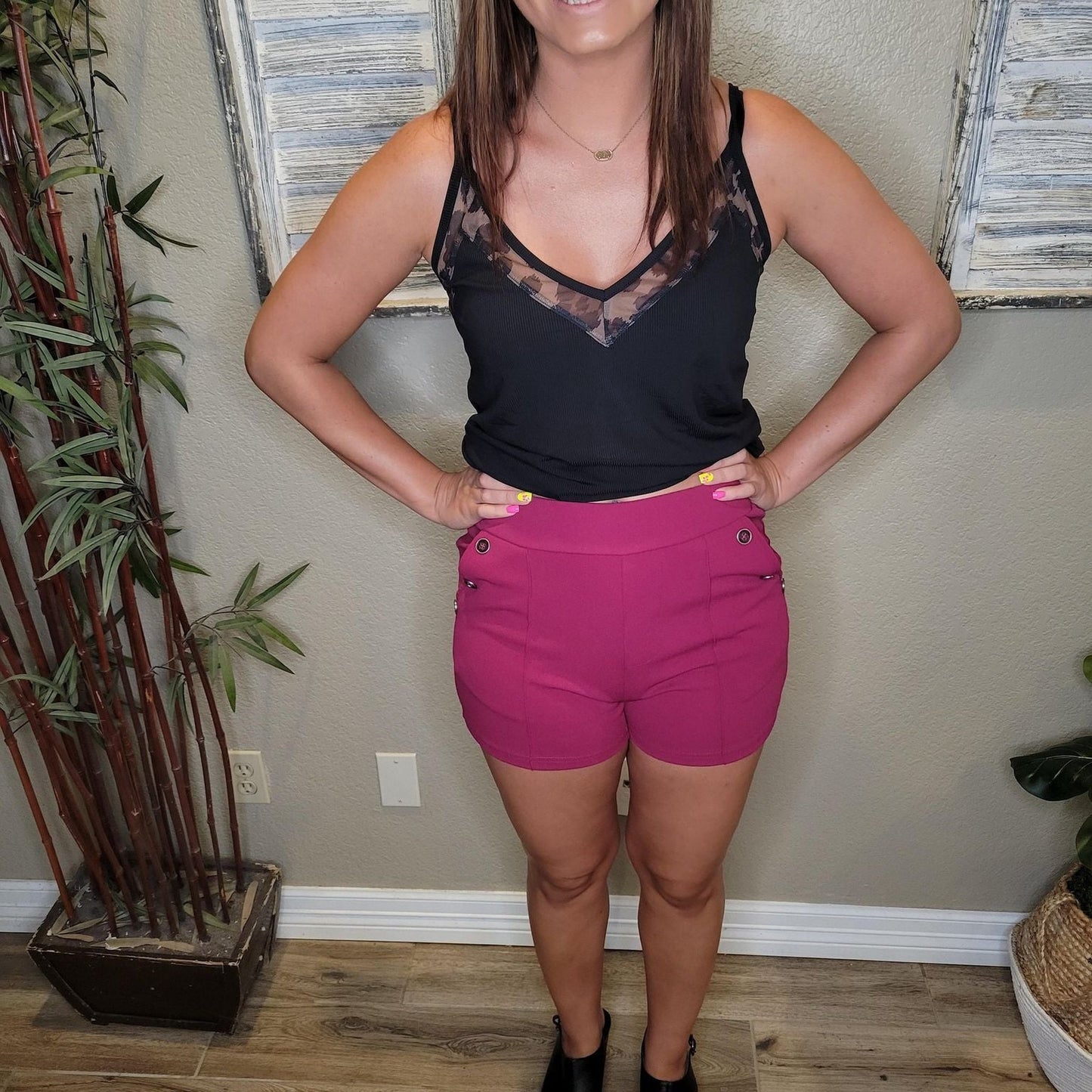 PERFECT PAIR SHORTS RASBERRY