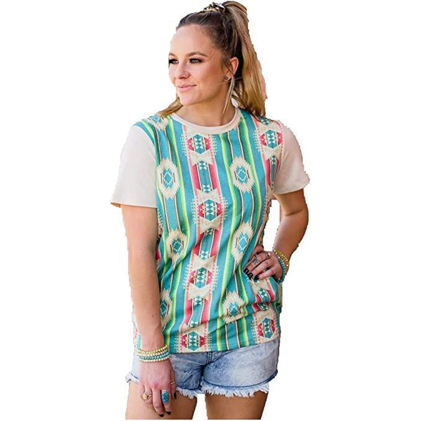 CREAM AZTEC SHIRT