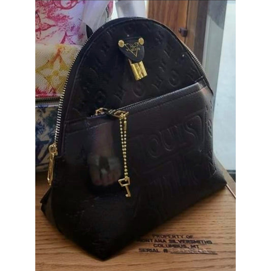 BLACK SMALL BACKPACK W/LOCK AND KEY