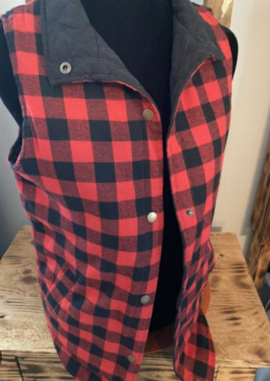 PLAID VEST SUNSHINE & RODEOS