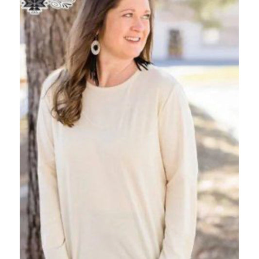 CREAM WESTERN TOP