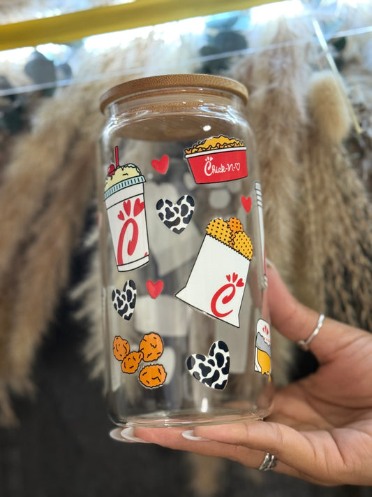 Chick-Fil-A Glass Cup 20oz