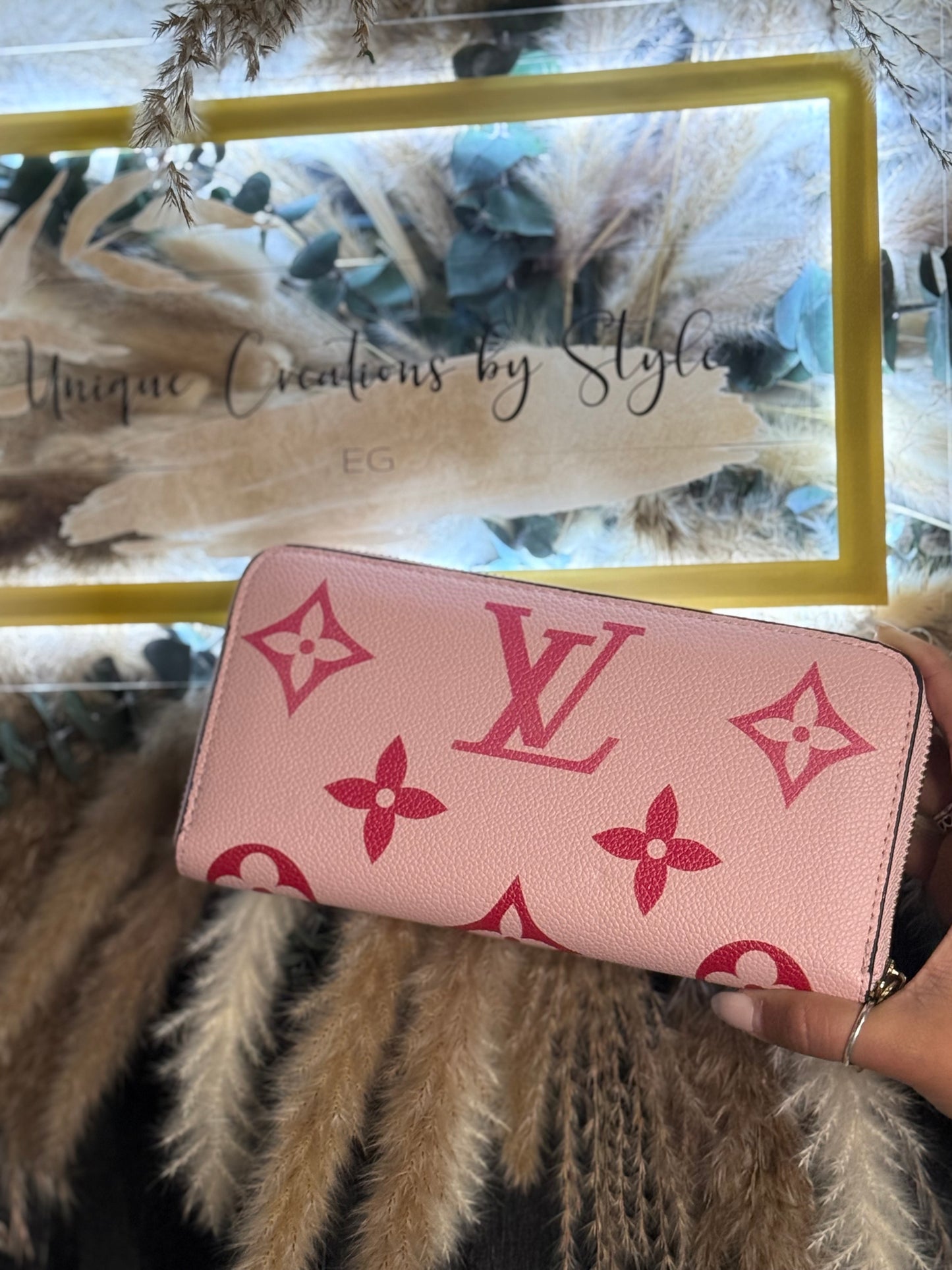 WALLET PINK LONG MULTI COLOR WITH ZIPPER