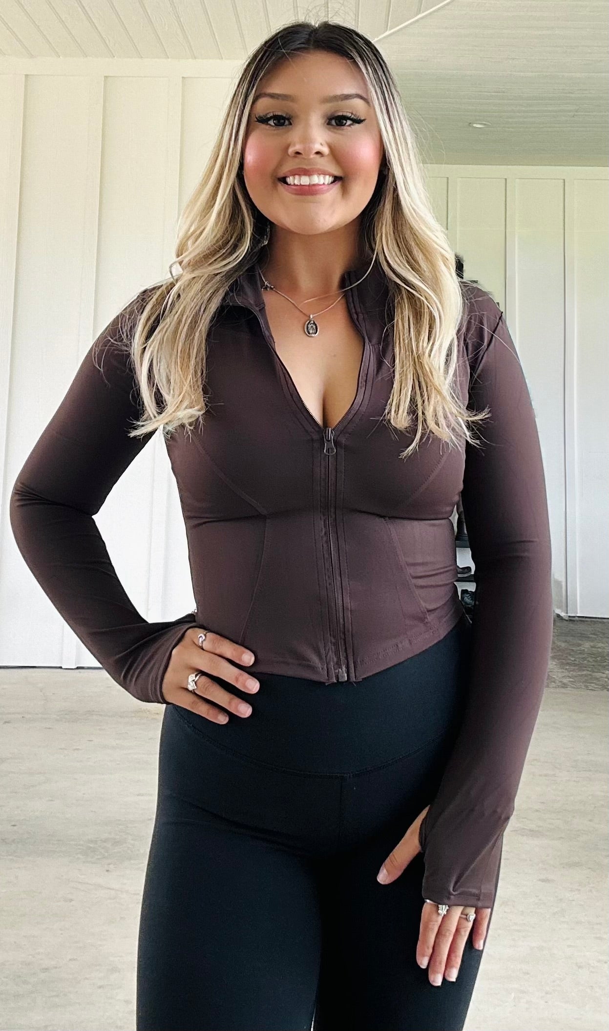 Collar tracksuit coat